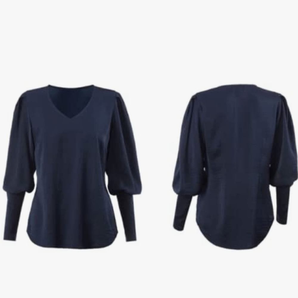 CAbi Scallop Top #3783 Navy